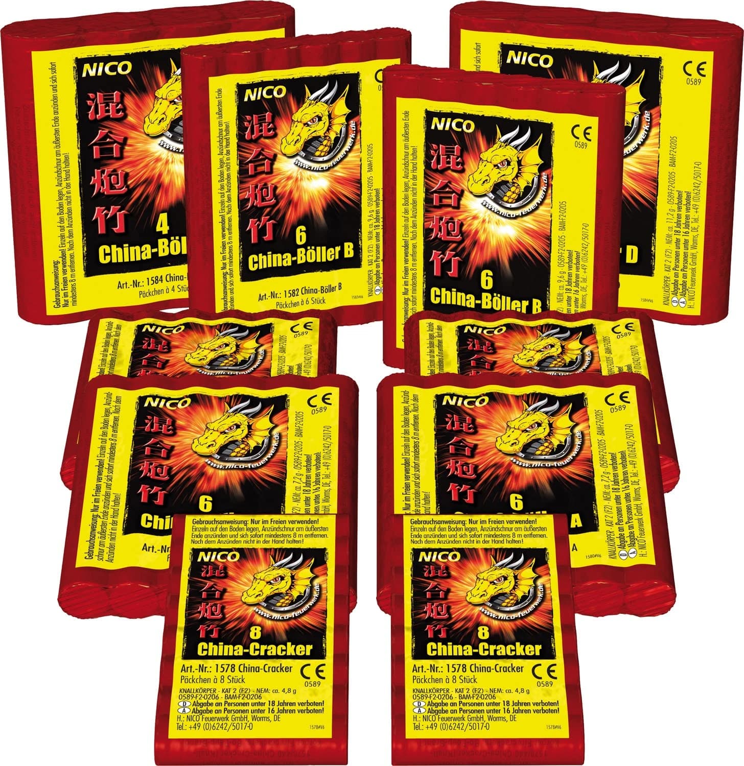 Pyro-Pack, Knallsortiment